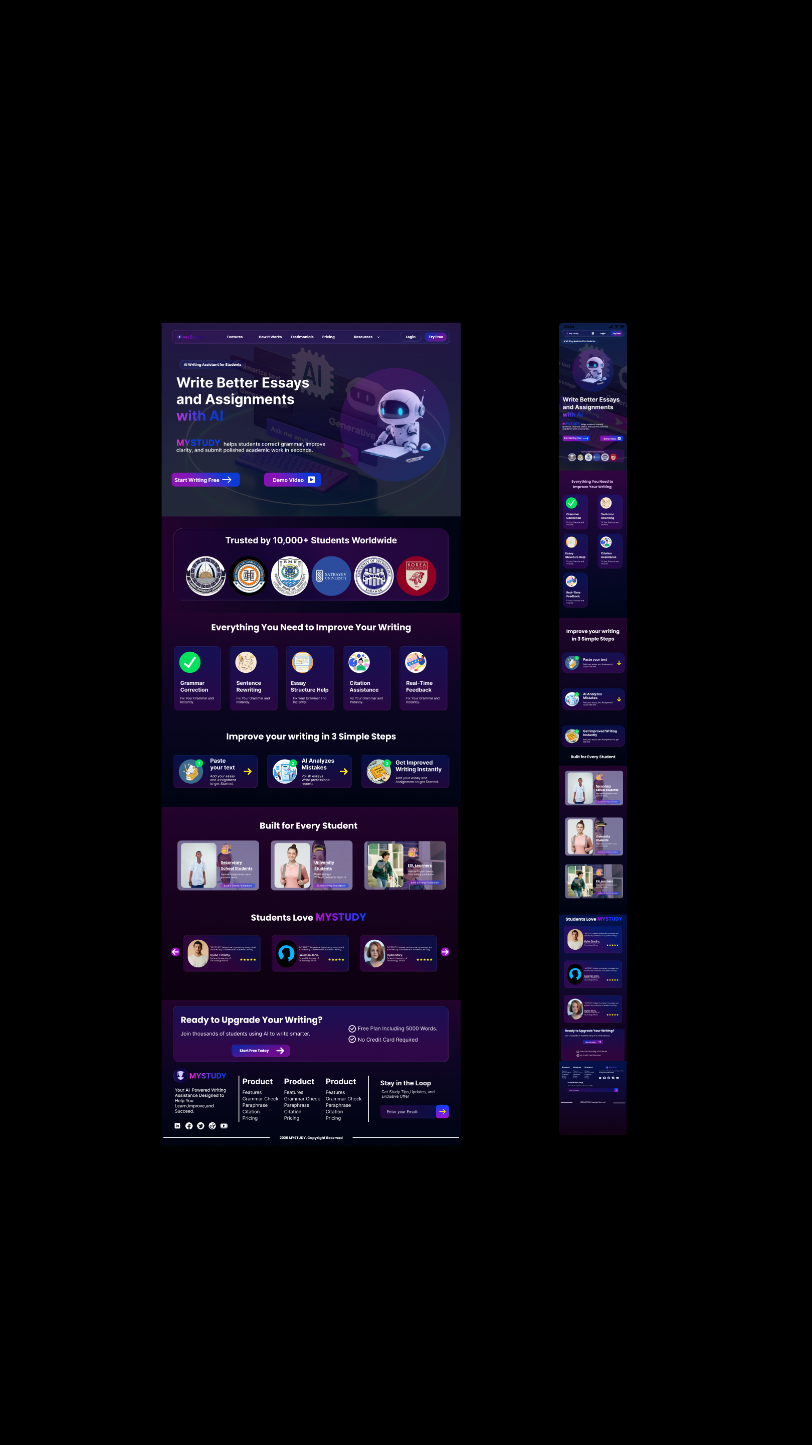 AI Front Page UI Design